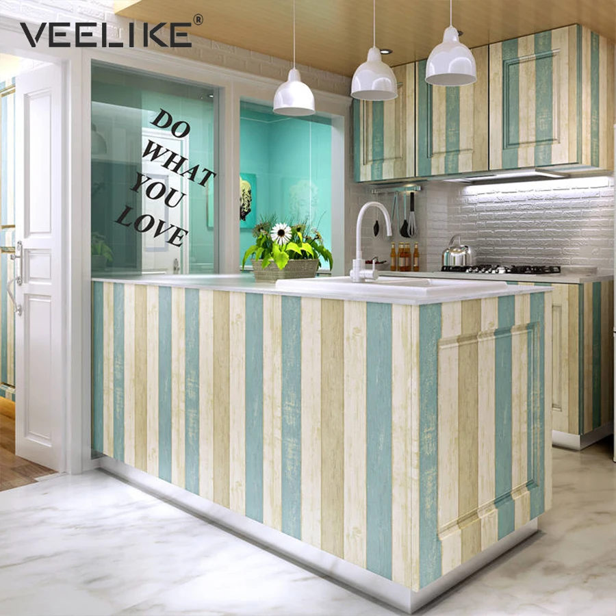 Виниловая контактная бумага с деревянным лицевым покрытием для кухонных шкафов
