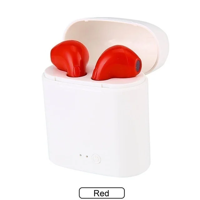 Double red TWS Bluetooth наушники Handfree гарнитура беспроводные наушники спортивные беспроводные наушники стерео fone Auriculares с зарядной коробкой - Цвет: Double red