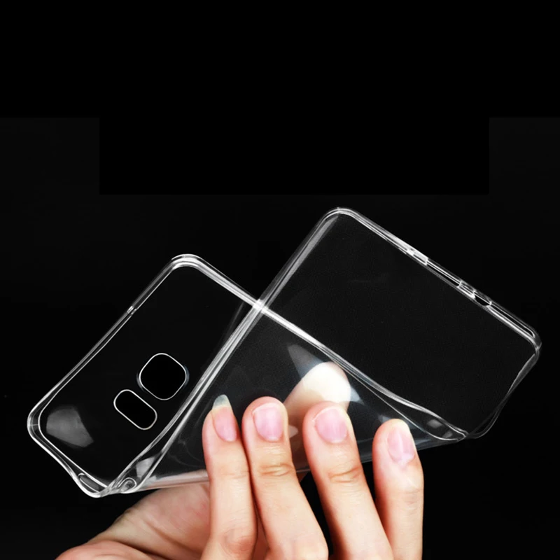 Ультратонкий ТПУ чехол для Samsung Galaxy S6 S7 S8 S9 Plus Прозрачный мягкий силиконовый