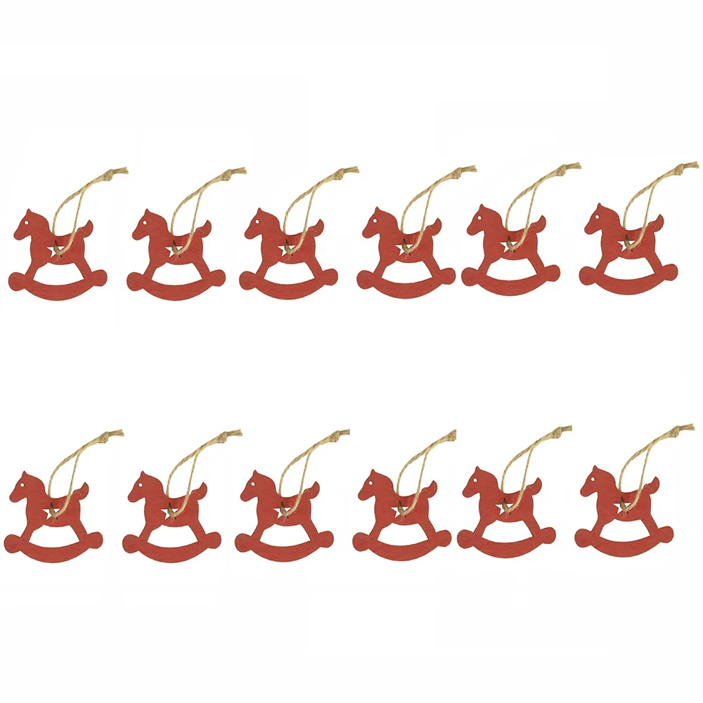 12 шт Колокольчик для елки Снежинка Олень ангел лошадь украшения пустой MDF подарок