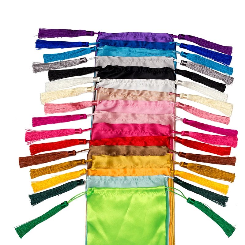 Прямая поставка! Пустая атласная кисточка в наличии шелковая сумка для парика