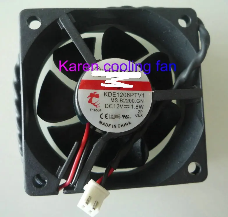 

New Original HZDO 6CM 6025 12V 1.8W KDE1206PTV1 MS.B2200.GN 2Wire Cooling Fan