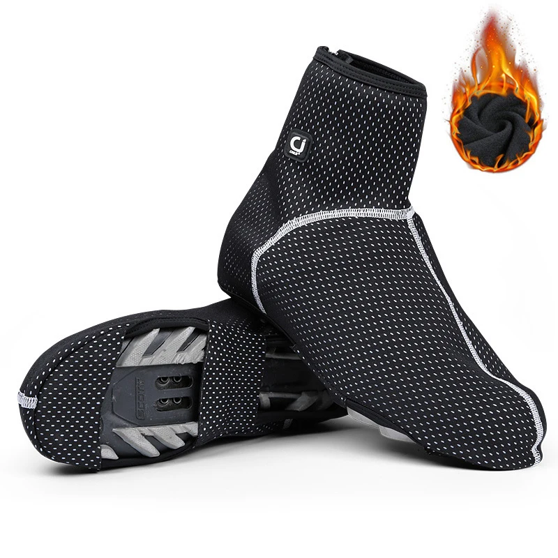 1 пара велосипедных чехлов для обуви Флисовая теплая мужская и женская обувь