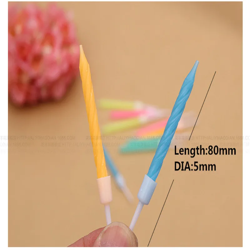 Brief Romantic Candle Party Gift Art Happy Birthday Lights DIY Cake Decoration Colored Threaded | Дом и сад