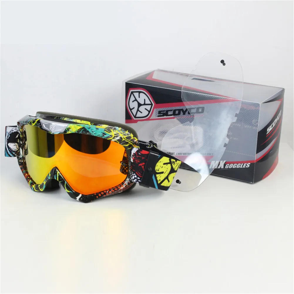 SCOYCO мотокросса очки для пересеченной местности Лыжный Сноуборд маска езды на