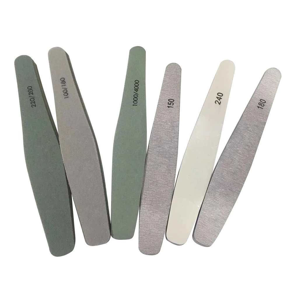 6 шт. DIY Профессиональная пилка для ногтей полировальная бумага Тонкий стилей