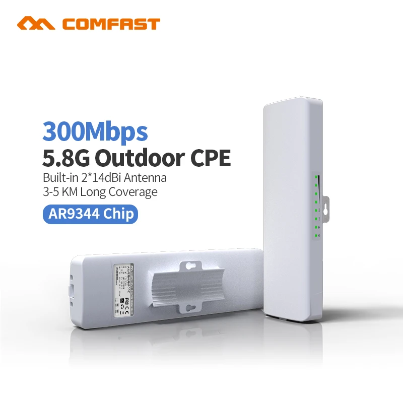 COMFAST CF-E312A 5.8G Wireless outdoor WiFi Antenna Booster 2*14dbi Wifi Antennas Amplifier WLAN Router Outdoor Network Bridge |