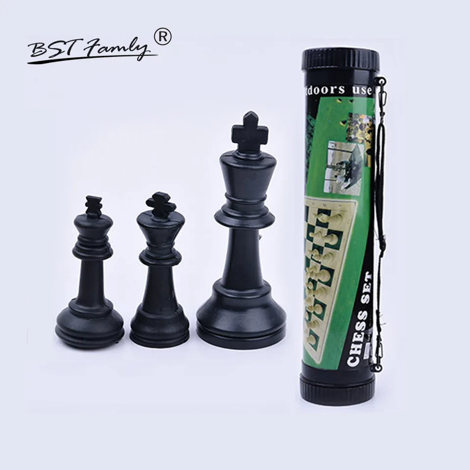 

Высококачественный набор пластиковых шахмат Chessman картридж типа Международная шахматная игра складные шахматные части BSTFAMLY I35