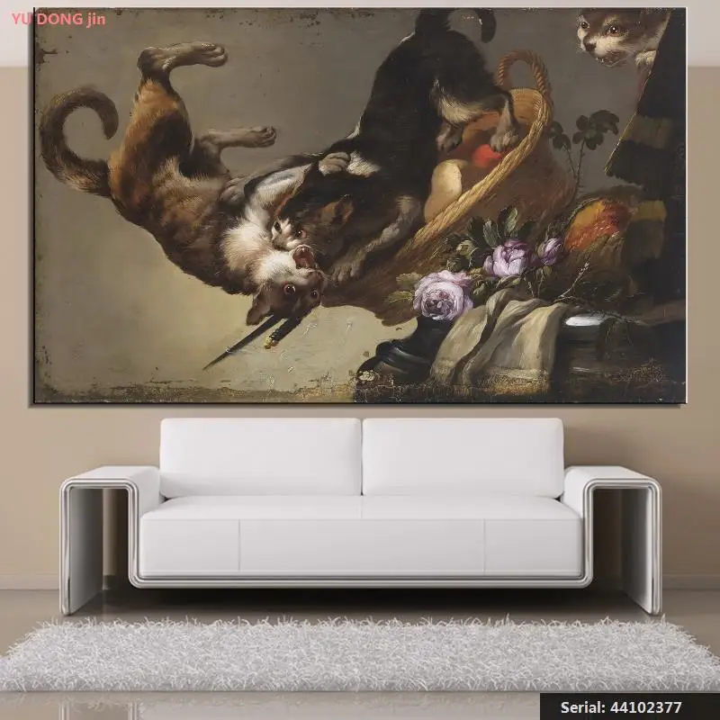 Frans Snyders мастерская Kampfende Katzen натюрморт Классическая живопись маслом Рисование