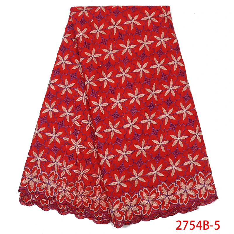 2018 African Swiss Lace Fabric Voile In Switzerland High Quality Nigerian Embroidered Cotton with Stones KS2754B-1 | Аксессуары для