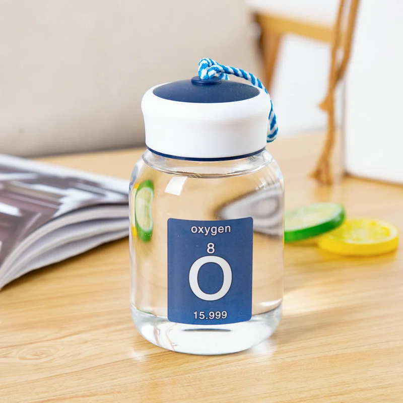 380 мл Высокое качество Стекло Бутылки для воды с бамбуковой крышкой веревкой