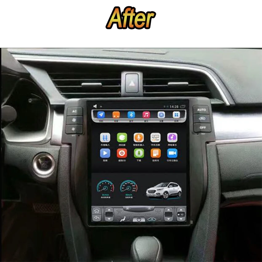 Liislee 2 din Android для Honda Civic~ большой экран Автомобильный мультимедийный плеер gps навигация Видео Радио-зеркальная связь