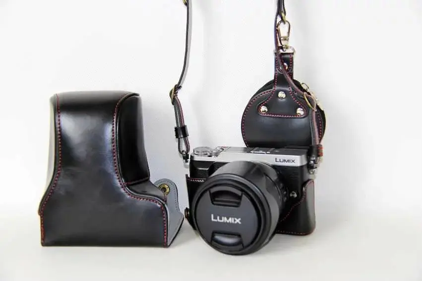 Роскошный чехол для камеры для Panasonic Lumix DMC-GX80 DMC-GX85 GX80 GX85 из искусственной кожи, сумка для камеры с открытой батареей+ сумка для аккумулятора