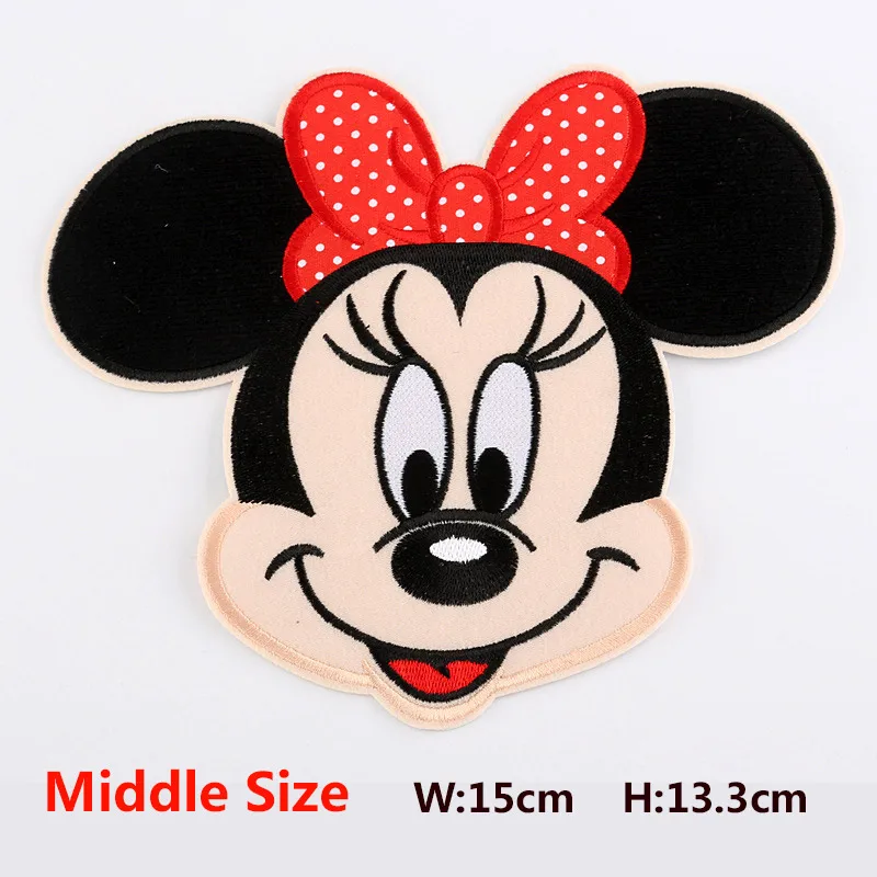 Girl-Middle size Нашивки с героями мультфильмов, Минни, Микки, железная нашивка с вышивкой для одежды для девочек и мальчиков, аксессуары для шитья одежды ручной работы - Цвет: Girl-Middle size