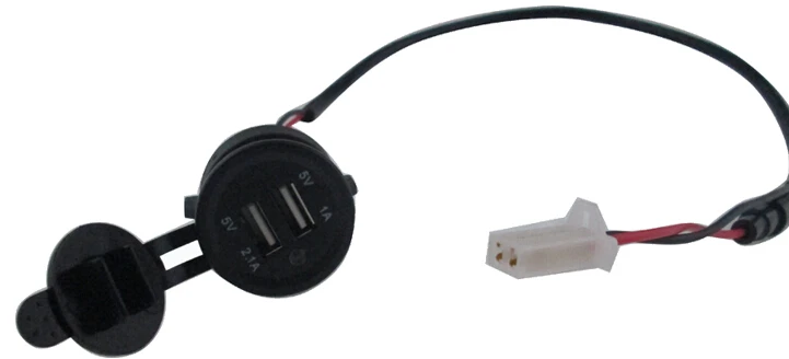 5 В 2.1a двумя портами USB устройство мотоцикла скутер 12 В прикуривателя Автомобильное зарядное устройство для мобильного телефона