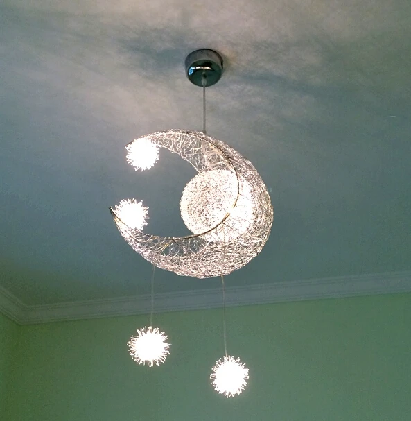 Подвесной светильник Луна и звезда для детской комнаты | Освещение