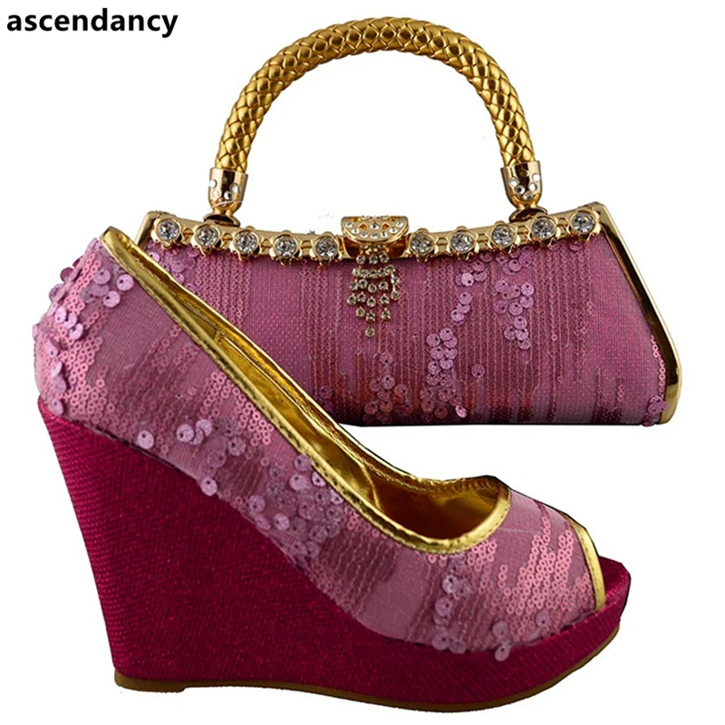 Новое поступление Комплект из туфель и сумочки в африканском стиле Королевского