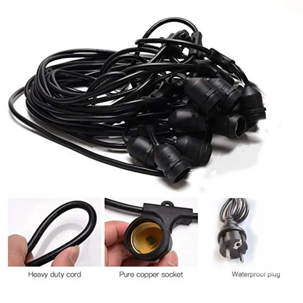 

Waterproof Outdoors String Lights 15M 24LED E26 E27 S14 2W LED Bulb Retro Edison Filament Bulb Street Garden Patio Holiday Light
