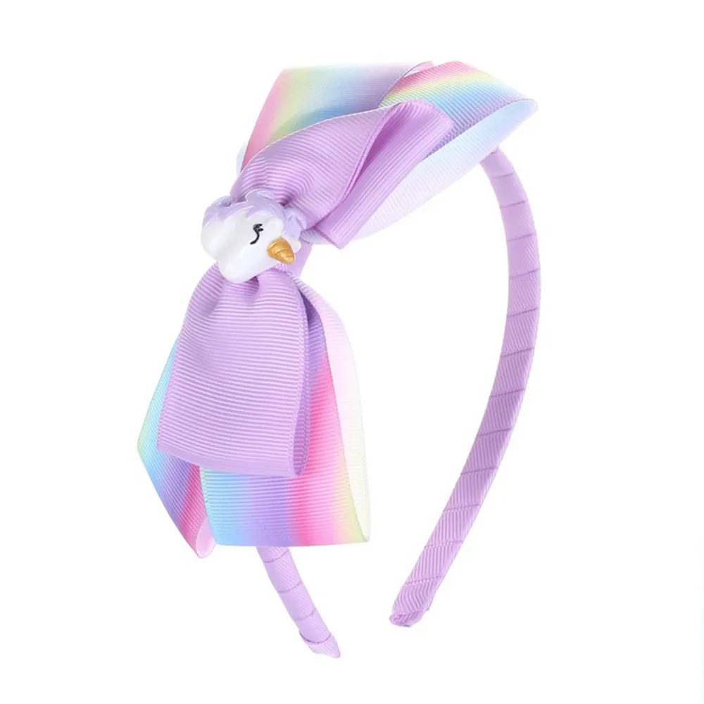 Для новорожденных Детские банты повязки на голову в виде единорога для детей