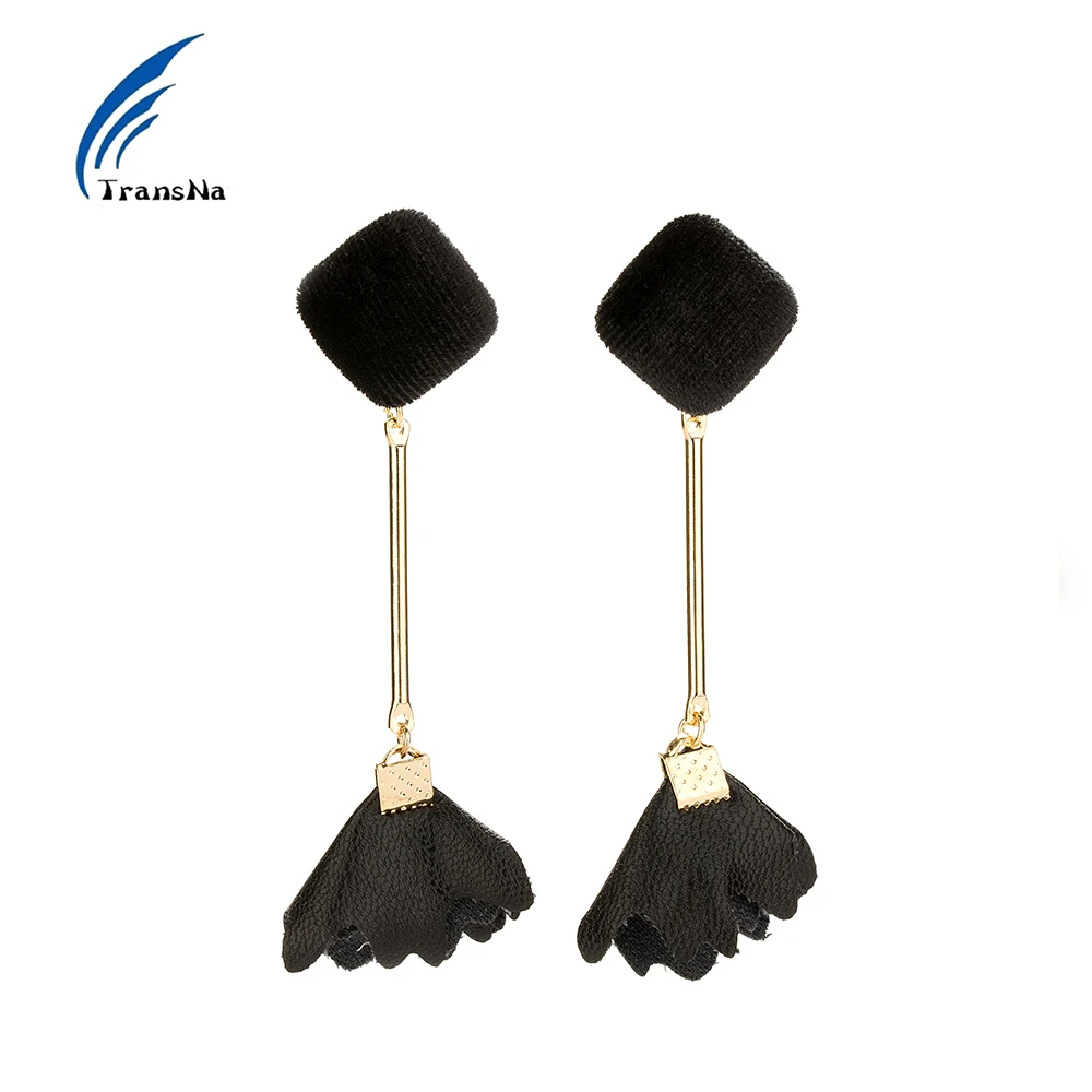 Black Leather Tassel Ear Line Earrings For Women 2017 New Long Statement Brincos Pendientes Oorbellen Orecchini | Украшения и