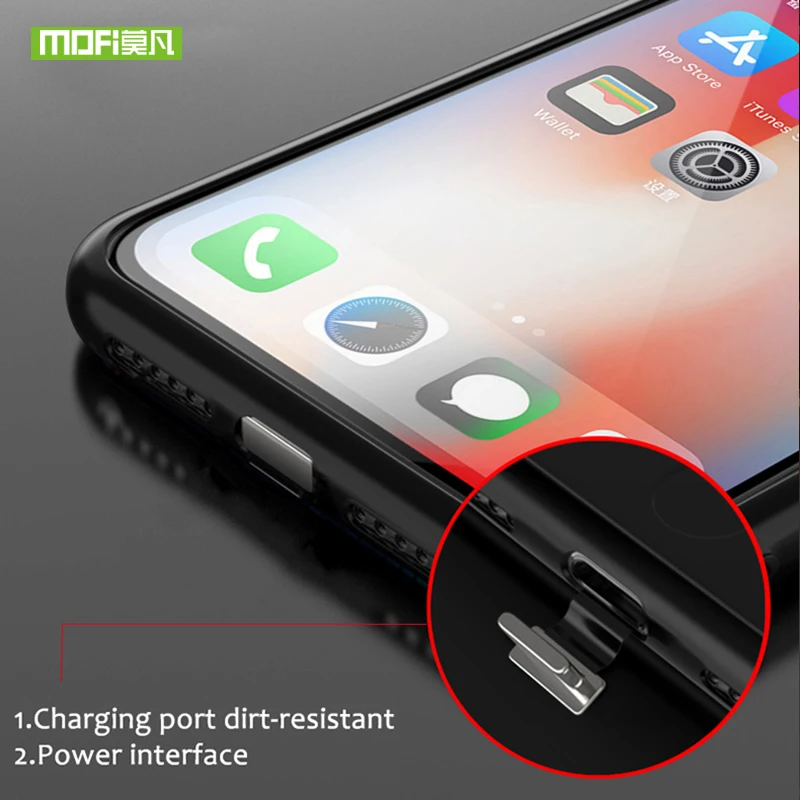 Mofi Smart Led Glow Phone Case For iPhone XS MAX Cover Apple XR Funda Luxury Silicone TPU Gun Cool Glass Capa |