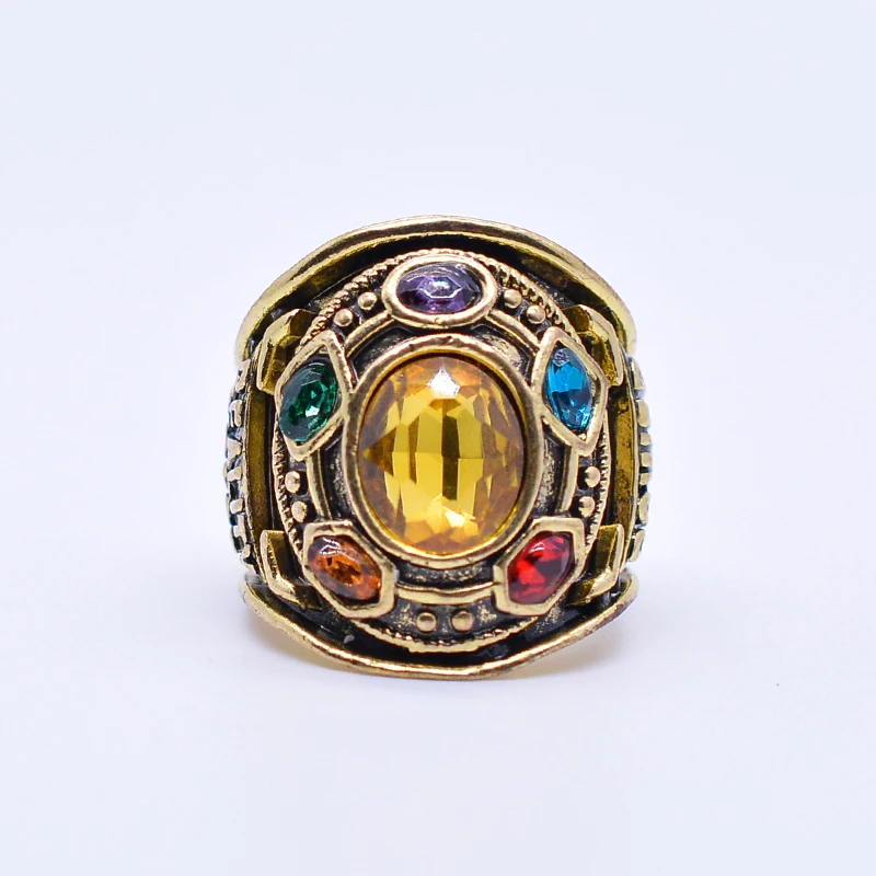 Фильм Мстители: Endgame Thanos power Ring Косплей бесконечная перчатка кольцо циркон Мужчины Хэллоуин реквизит