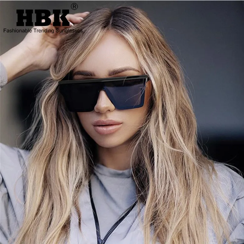 Женские и мужские большие квадратные очки HBK брендовые дизайнерские Винтажные