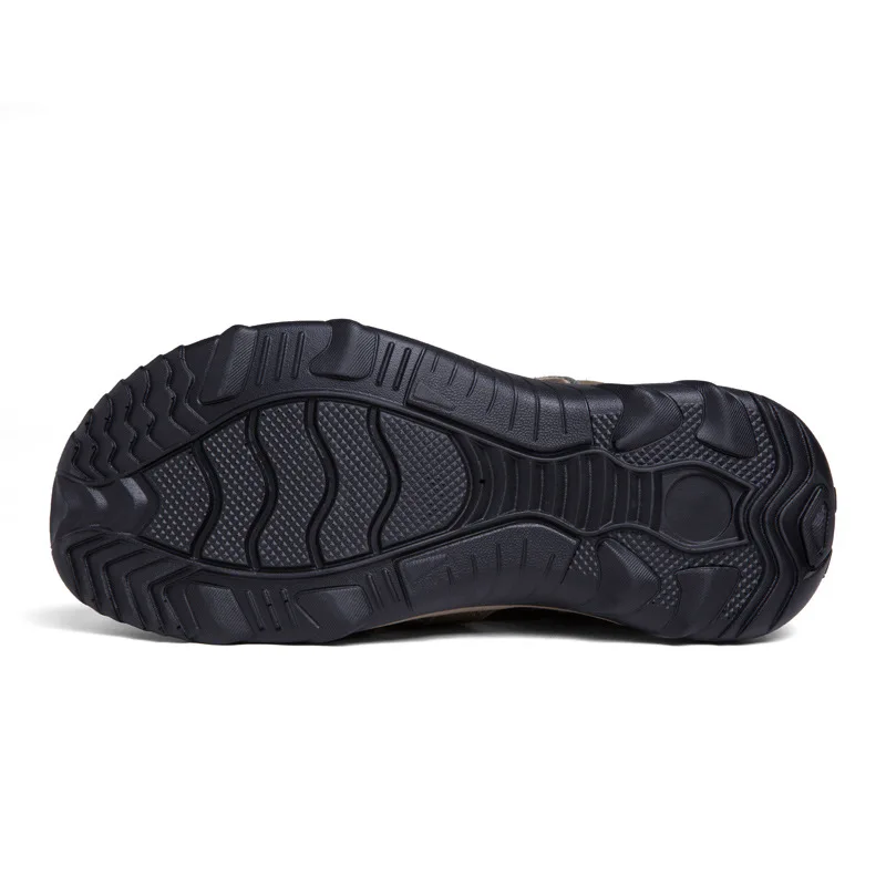 Пляжные сандалии кожаные открытые мужские уличные походные большой размер длина