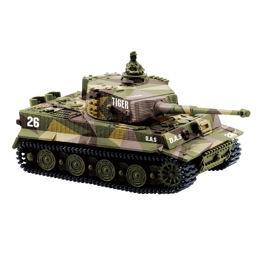 Темный хаки 1: 72 RC мини-танк Германия Тигр битва 1/72 высокая имитация с дистанционным радиоуправлением Panzer бронированный автомобиль детские электронные игрушки - Цвет: Темный хаки
