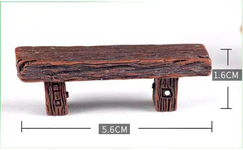 1 шт. футболка с длинными деревянная скамья миниатюрная фигурка для сада фей DIY