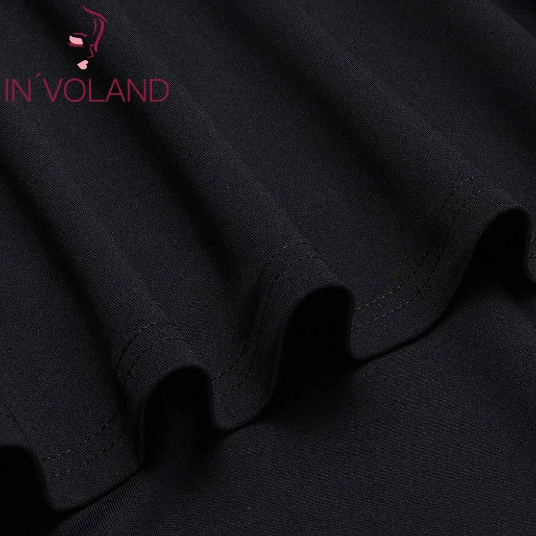 IN'VOLAND женское летнее платье повседневное с открытыми плечами оборками