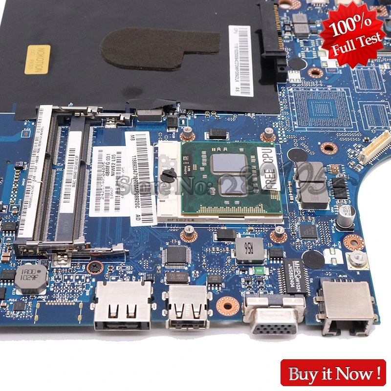 NOKOTION материнская плата для ноутбука lenovo G560 Z560 NIWE2 LA-5752P Rev: 1,0 материнская плата DDR3 HM55 UMA Бесплатный процессор