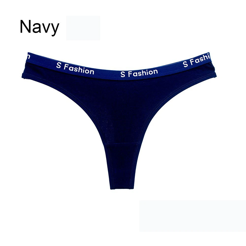 navy EIE, женские хлопковые трусики, сексуальное нижнее белье для женщин, стринги, одноцветные, бесшовные, стринги, трусы, трусики, женское нижнее белье - Цвет: navy