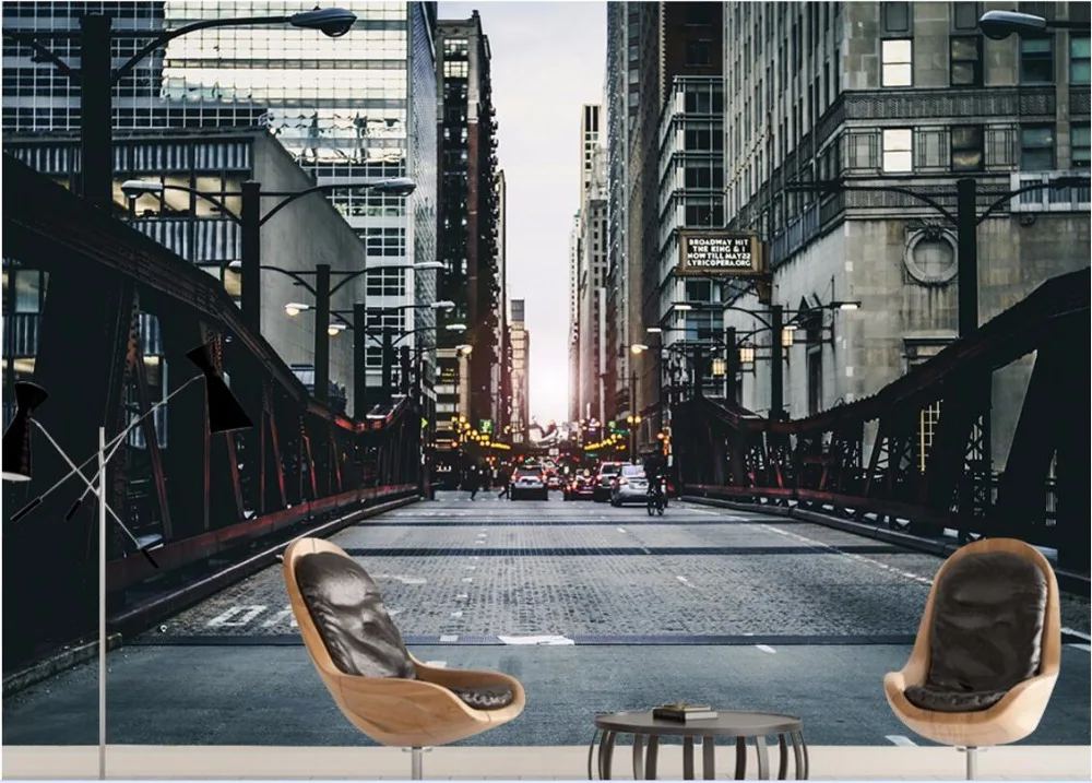 WDBH Пользовательские настенные 3d обои в европейском стиле шумные улицы домашний