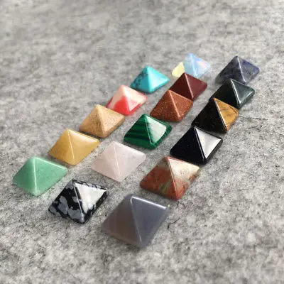 7Pcs/Pack Chakra Pyramid Stone Set Crystal Healing Best Gift Multi-color | Дом и сад