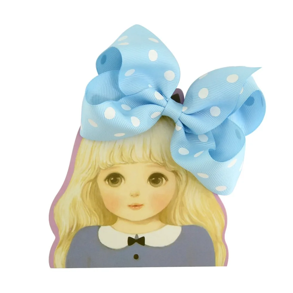 1 шт. 4 5 дюймов в горошек лента Grosgrain Hairbows Детские аксессуары для волос с зажимом