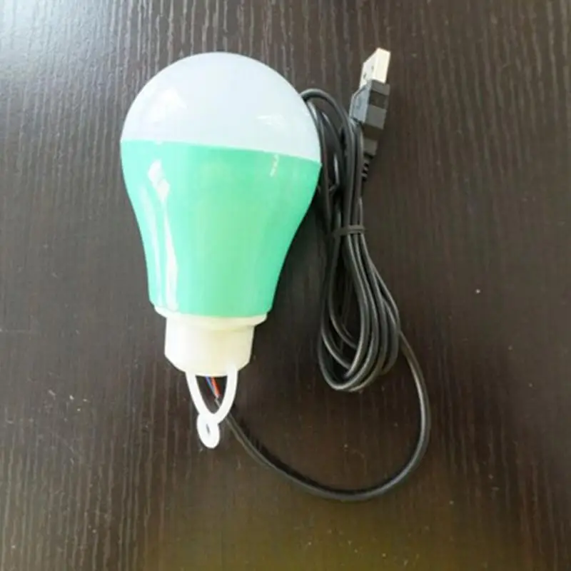 USB интерфейс перезаряжаемая Светодиодная лампа 5V Мобильная мощность лампочки с ампулой светодиодный наружное освещение для рыболовного лагеря