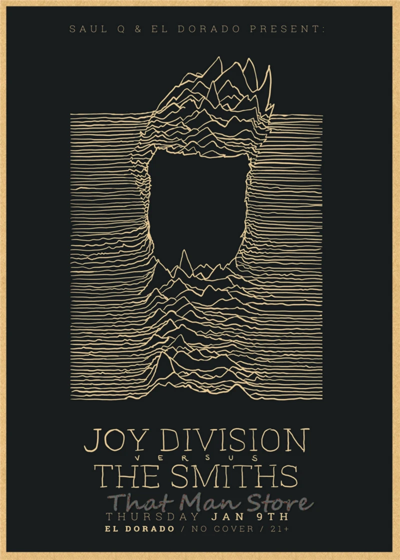 Винтажный постер Division Joy happy split Kraft ретро рок старый постер пост панк группа постер в стиле ретро 30x21 см - Цвет: Тёмно-синий