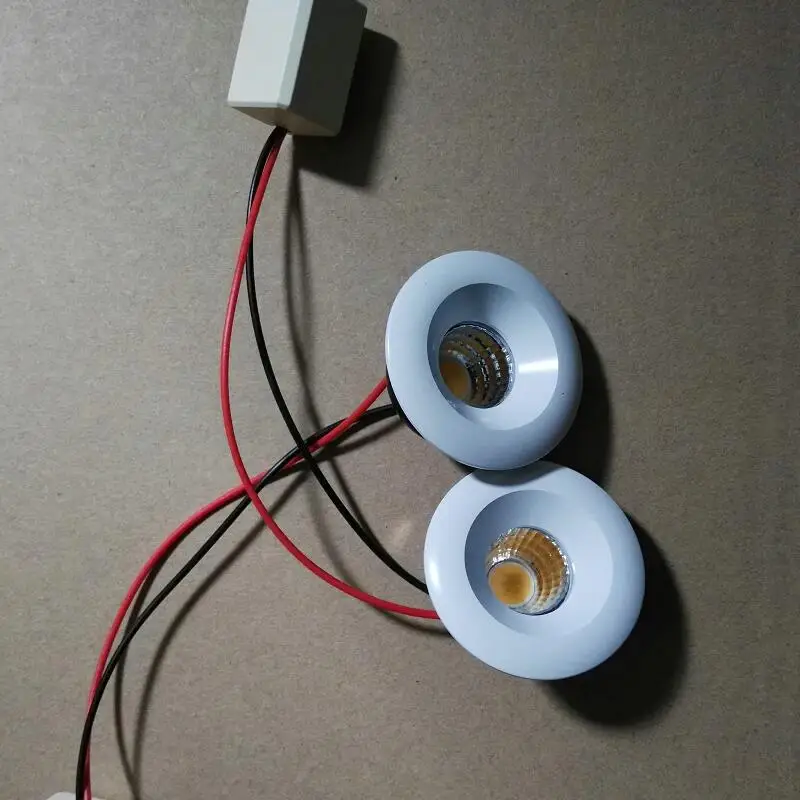 Светодиодный мини светильник с COB матрицей 3 Вт белый Круглый Стандартный