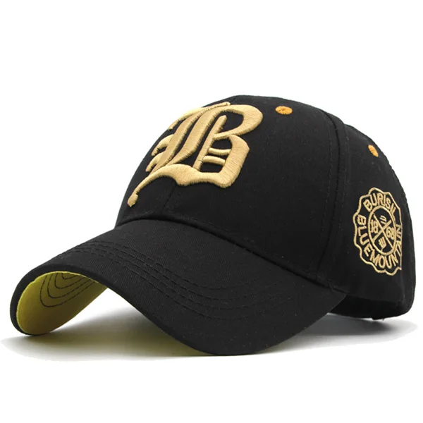 black gold Xlamulu, новинка, Снэпбэк бейсболки, шапки для мужчин, Casquette, Женская Повседневная шапка, Gorras, с буквой B, Дальнобойщик, облегающая шапка для папы, кепки - Цвет: black gold