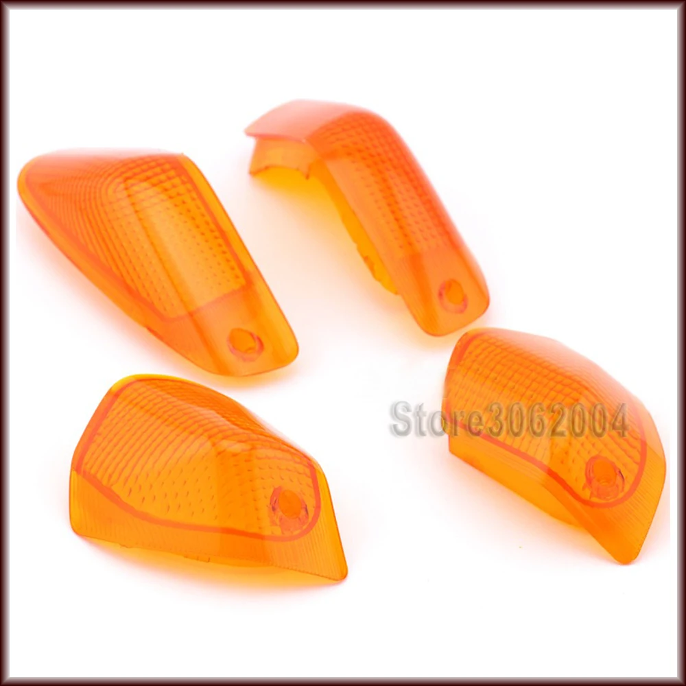 For KAWASAKI ZZR400 1993-2003 ZZR600 1993-2008 Motorcycle Front&ampRear Turn Signal Light Lamp Lens Cover |