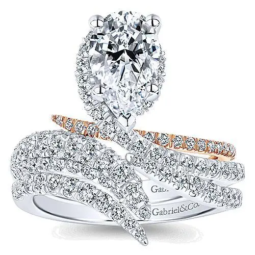 Грушевидный 14 k золото карат, кольцо для женщин Anillos De Bizuteria 14 k алмазное обручальное кольцо Ювелирное кольцо женское Драгоценное кольцо