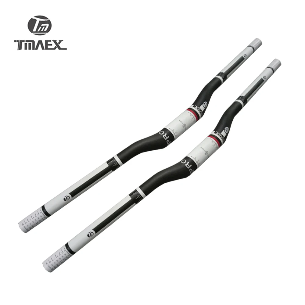 TMAEX Pro Горный велосипед UD белый полностью углеродный руль плоский/подъемный углеродный руль для велосипеда MTB части 31,8 мм 620-760 мм