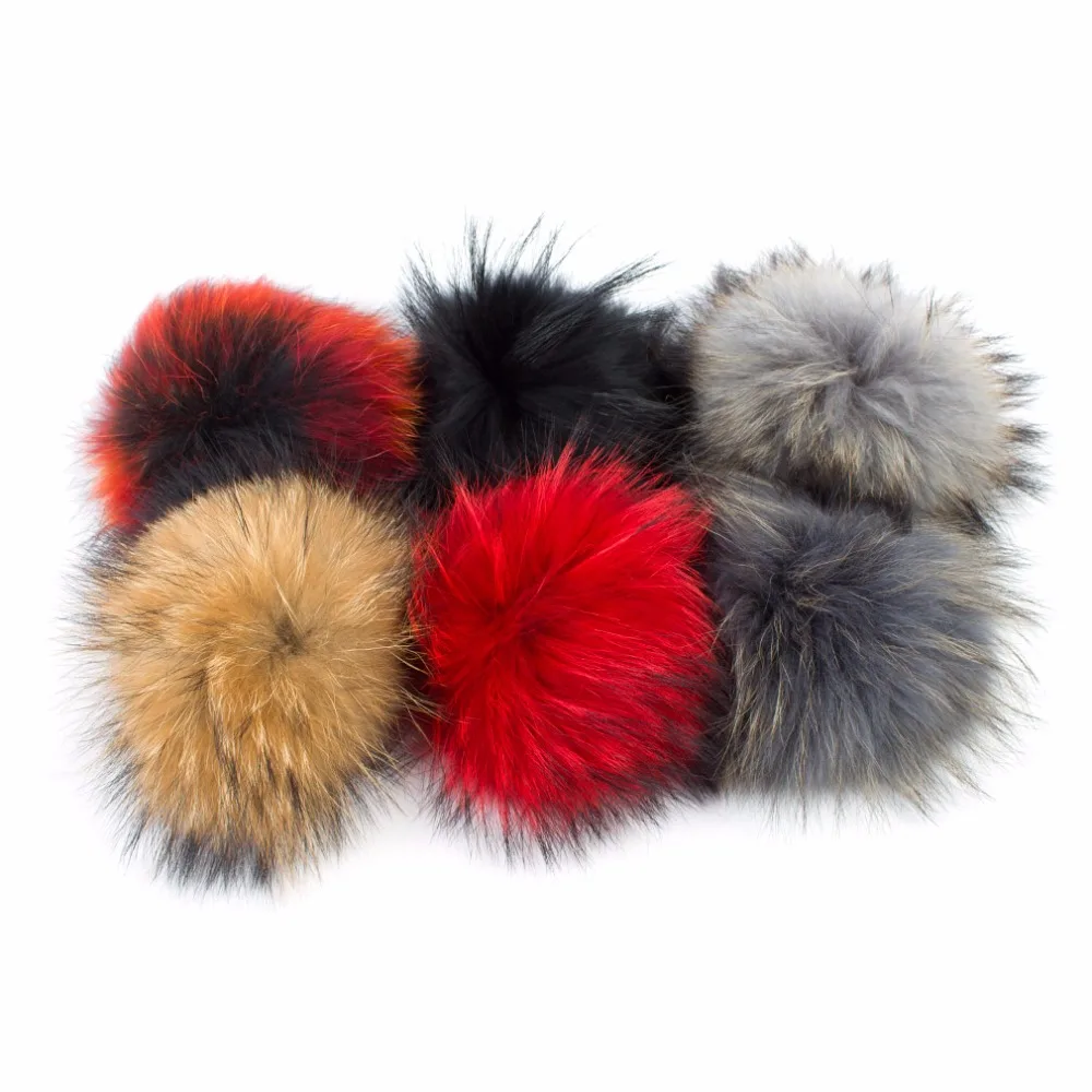 

Geebro Women's Bright Wire Beanie Hat Winter Casual Warm Knitted Hat With Real Fur Pom Pom Ladies Knitting Hats GS128