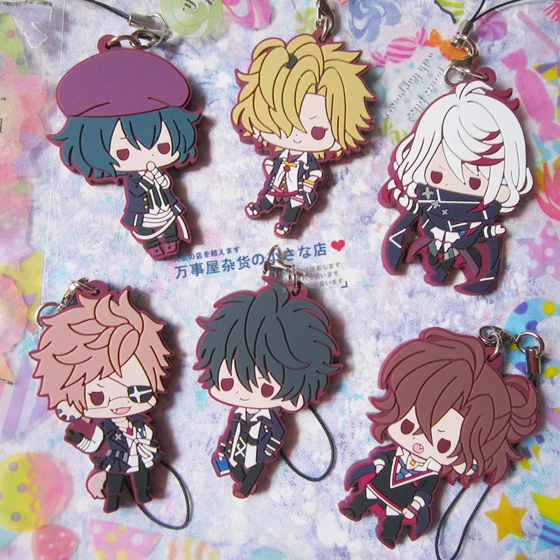 Резиновый брелок для ключей с изображением влюбленных дьяфика аниме руки Юми Юма