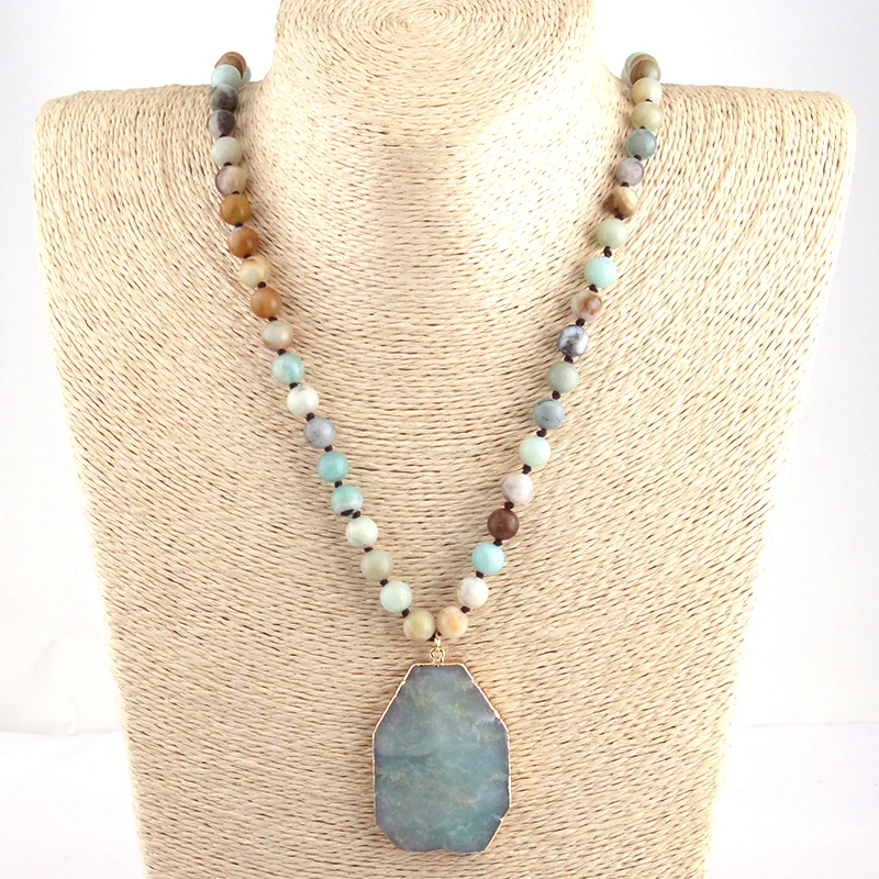 Модные богемные этнические ювелирные изделия из натурального камня подвеска с