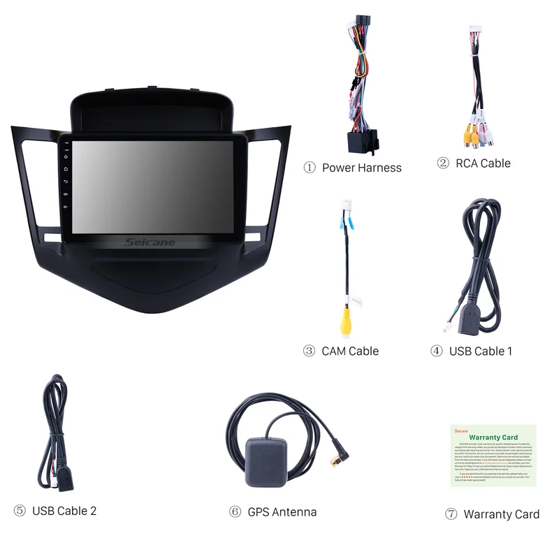 Seicane 9 дюймов Android 8,1 мультимедийный плеер для 2013 Chevrolet Cruze gps Navi 2din Автомагнитола сенсорный экран головное устройство