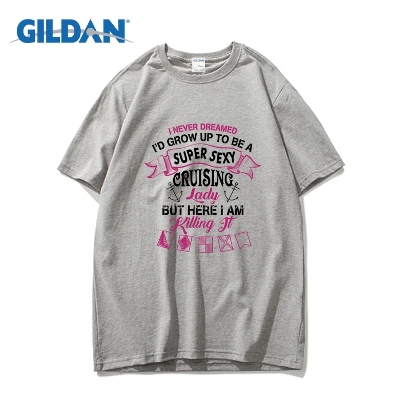 Я D вырастают крейсерской леди Tee 2018 100% хлопок Забавные футболки для продажи
