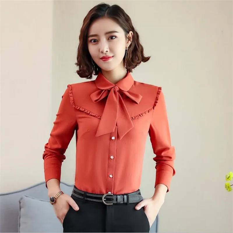 Высококачественные новые модные дизайнерские женские блузки с галстуком
