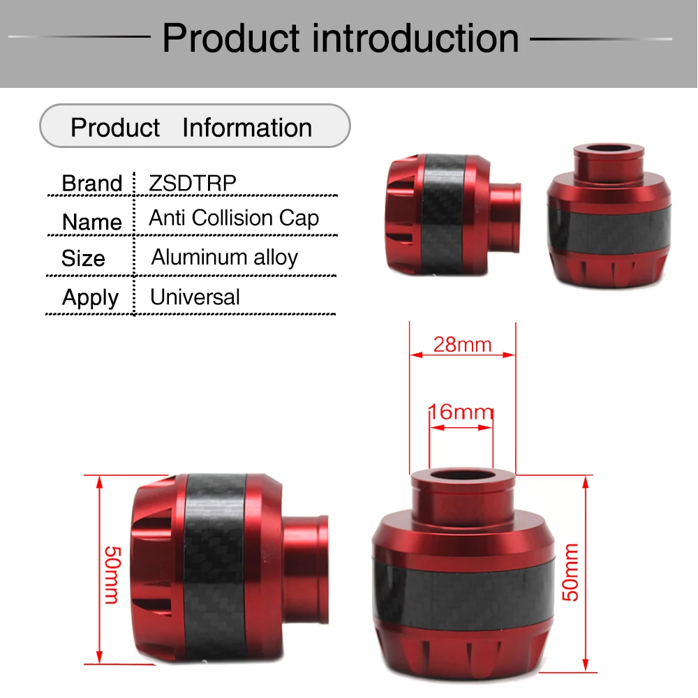 ZSDTRP 2 шт. цвет ЧПУ алюминий спереди вилы рамки ползунки колеса защита от падения